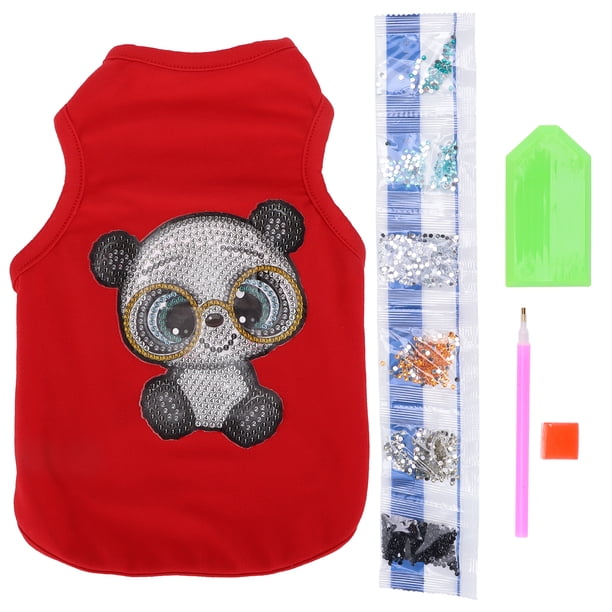 Ropa para perros DIY pintura de diamantes de imitación suave transpirable lavable moda verano linda camiseta para mascotas para perros