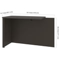 thumbnail image 2 of Bestar Prestige Plus Desk Return in Bark Gray and Slate, 2 of 4