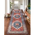 thumbnail image 1 of Alfombra Serissa para correr, lavable, antideslizante, 80 x 305 cm, vintage, oxidado, 1 of 8