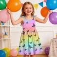 thumbnail image 4 of SGFCWSX Girls Summer Dresses Tie Shoulder Spaghetti Strap Print with Pockets Casual A-Line Kids Daily Dress Multicolor Size 2 Years, 4 of 9