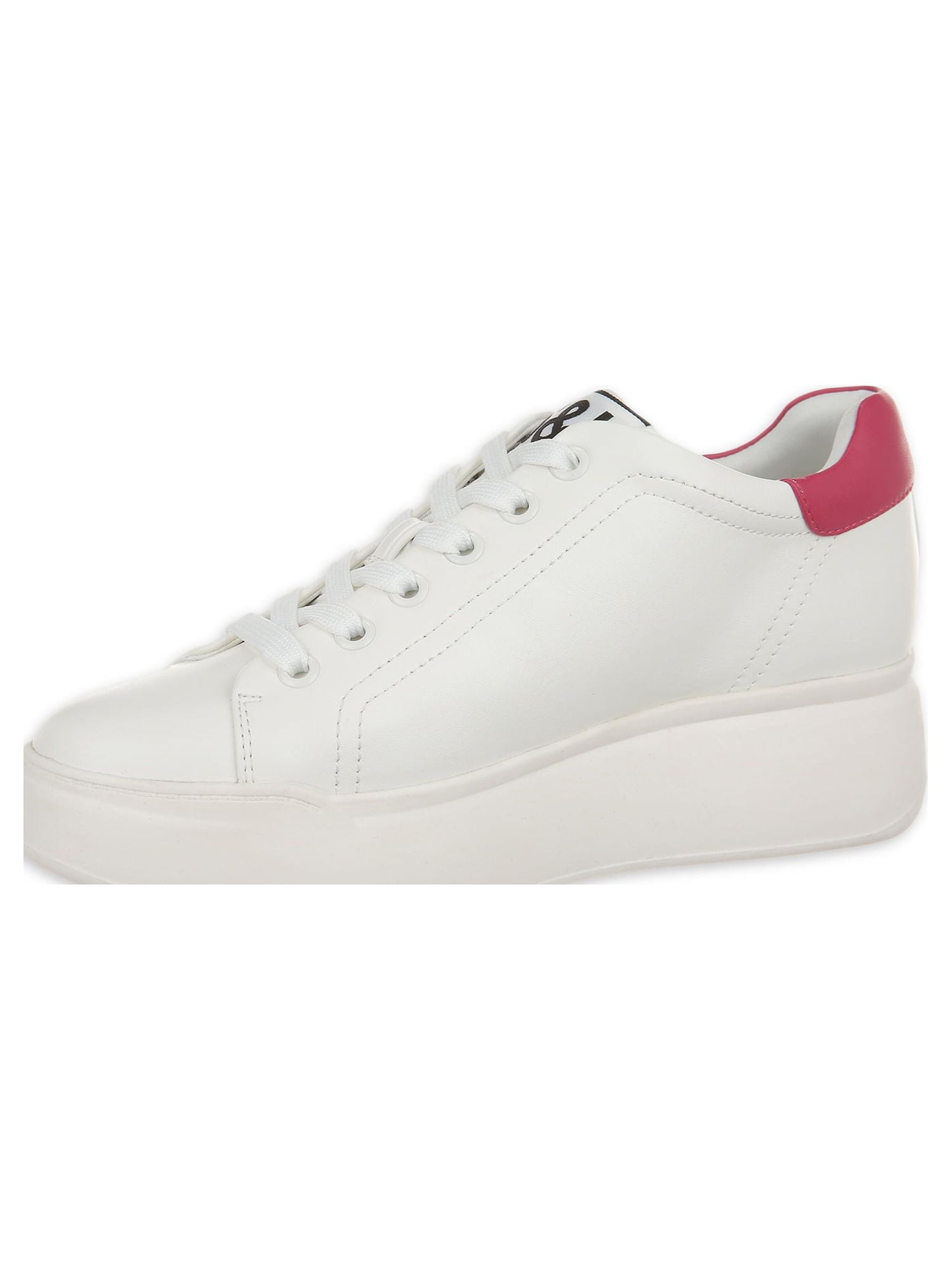 Sam & Libby Women's Jodie Platform Lace Up Sneakers, Closed Toe White, Size 6