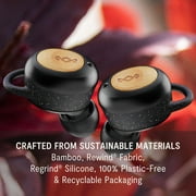 House of Marley Champion 2: True Wireless Earbuds with Microphone, Bluetooth Connectivity, 35 Hours Total Playtime, and Sustainable Materials, Signature Black