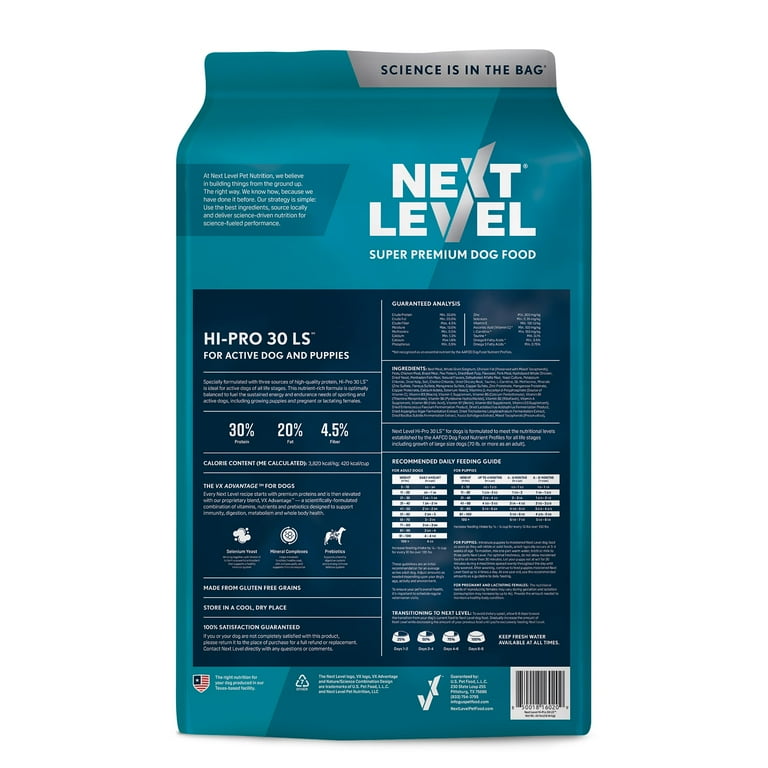 Next Level Hi-Pro 30 LS Dry Dog Food, 50 lb Bag - Walmart.com