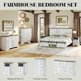 thumbnail image 6 of VANACC Farmhouse 48" Tall 5 Drawers Dresser for Bedroom, Wood Rustic Chest, Closet Organizer for Bedroom, Living Room, Hallway, Antique White, 6 of 6