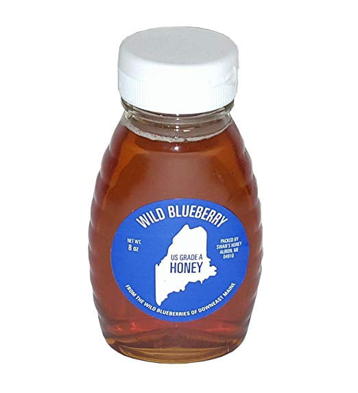 Maine Wild Blueberry Honey - 8oz, U.S GRADE A