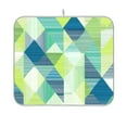 thumbnail image 3 of Iauyy Dish Drying Mat for Kitchen Counter, Super Absorbent & Hanging 16x18 / 18x24 Inch (S/M) Blue Triangle, 3 of 8