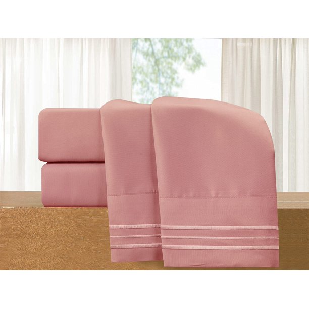 Elegant Comfort Juego De Sábanas De Lujo De 4 Piezas – Ropa De Cama De Lujo 1500 Microfibra De Calidad De Hotel Premium Resistente A Las Arrugas Fresco Y Transpirable Fácil Ajuste Elástico Queen Dusty