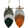 thumbnail image 1 of unbranded 2Ud Pared Macrame Hojas Tejidas Multicolor Para Hogar Moderno, 1 of 8