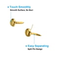 thumbnail image 4 of Uxcell 4.5 x 8 mm Mini Brads para manualidades en papel, 300 piezas de sujetadores de papel redondos, dorado, 4 of 7