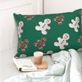 thumbnail image 6 of Kll Gingerbread Snowman Cookies Pillow Covers Envelope Closure,Super Soft And Cozy Fuzzy Fleece Pillow Case Cover 20"X30", 6 of 9