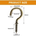 thumbnail image 7 of Minzimin 100Pcs Vinyl Coated Metal Cup Hook , Screw-in Ceiling Hooks for Hanging, 7 of 7