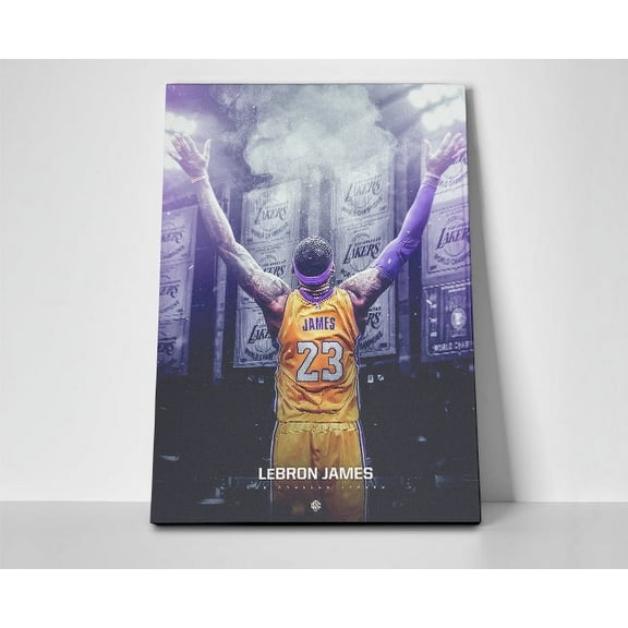 Lebron James Lakers Chalk Poster or Wrapped Canvas
