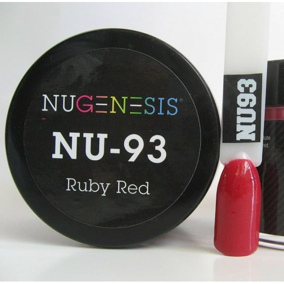 NUGENESIS Nail Color Dip Dipping Powder 1.5oz/jar - NU93 Ruby Red