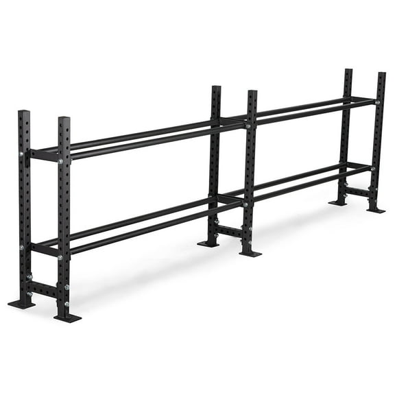 Titan Fitness 2-Tier Elite Series Extension Unit Mass Storage System, 45.5" x 149" Bumper Plate Storage