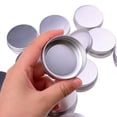 thumbnail image 4 of 30ml Silver Small Aluminum Round Lip Balm Storage Jar Containers with Screw Cap for Lip Balm, Cosmetic, Candles or Tea(Pack of 24), 4 of 7