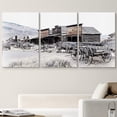 thumbnail image 2 of wall26 Canvas Print Wall Art Set Wild West Texas Wooden Wagons Nature Wilderness Photography Realism Rustic Scenic Relax/Calm Multicolor for Living Room, Bedroom, Office - 16"x24"x3 Panels, 2 of 5
