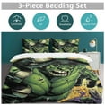 thumbnail image 5 of Hulk 3 Piece Bedding Set Cartoon Comforter Set Cute Duvet Cover Sets Super Soft Aldult Bedding Set Kids Bedroom Gifts,1 Duvet Cover with 2 Pillowcases 102"x90", 5 of 8