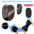 thumbnail image 4 of Instant Open Mesh Laundry Hamper, Collapsible Basket with Side Pocket, Foldable Dirty Clothes Hamper with Sturdy Reinforced Handles for Dorm Bedroom Travel Storage, 18.5×11.8×11.8in(D), 4 of 5