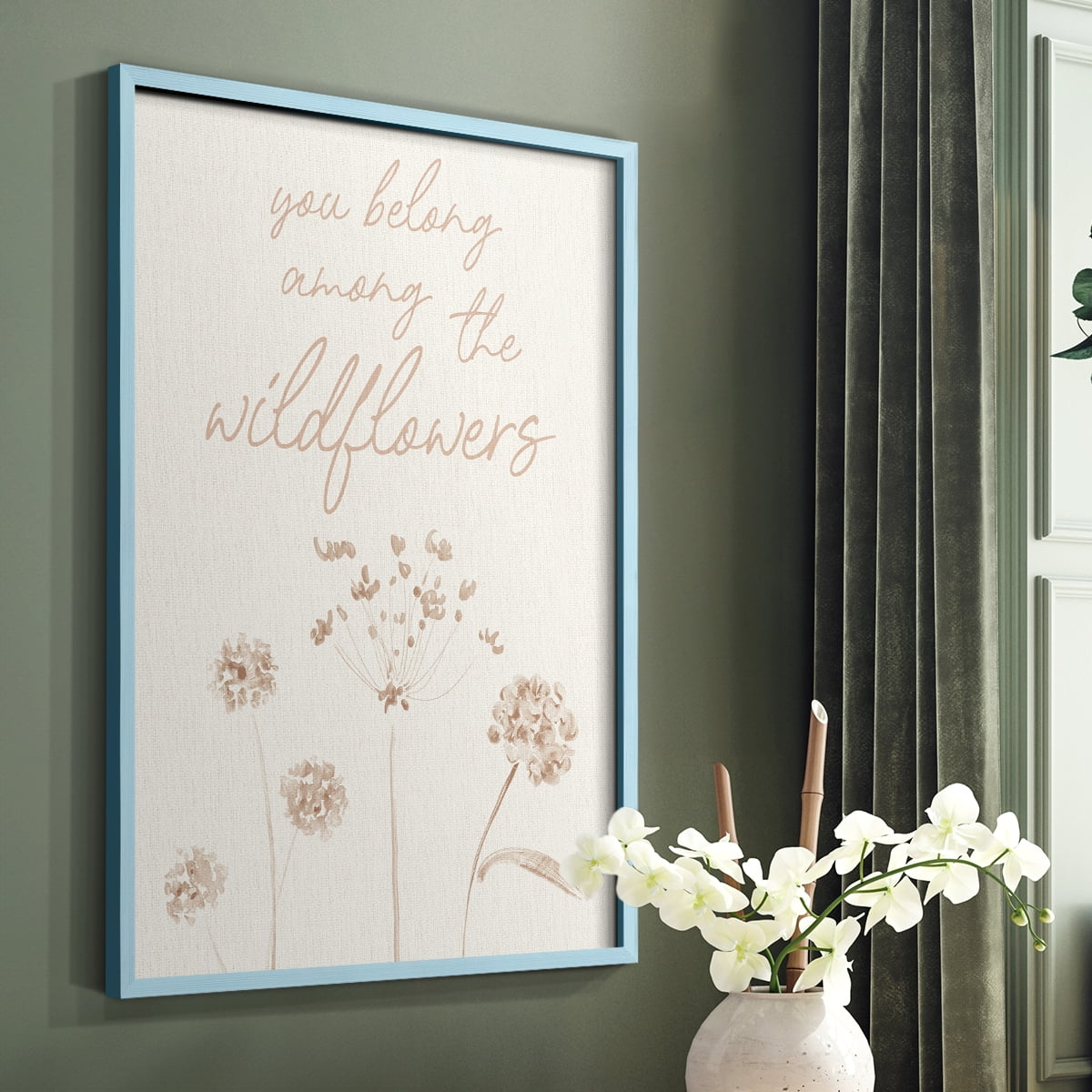 Wildflowers Framed Print - Solid Wood in Single Picture Frame Solid Wood 2 Framed Print