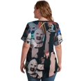 thumbnail image 5 of Terrifier Women's Shirt V-Neck Breathable Short-Sleeve T-Shirt Casual Fashion Tee Soft & Trendy Blouse 4XL, 5 of 8