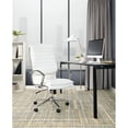 thumbnail image 2 of High Back Manager's Faux Leather Chair in White with Chrome Base, 2 of 8