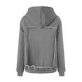 thumbnail image 5 of felwors Women Hoodie Sweatshirt Sexy Backless Fishnet Hoodie Sequin See Fishnet Mesh Pullover with Pocket (Grey, M), 5 of 5