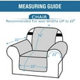 thumbnail image 2 of 100% Waterproof Sofa Furniture Cover Suede Couch Covers for Dogs Velvet Sofa Protector Leather Chair Cover Seat Width 23"Sofa Slipcovers with 2"Strap and Non-Slip Backing (Chair, Stone Blue), 2 of 7