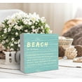 thumbnail image 3 of Zomyto 7"x7" Beach Sign Wood Box Sign Desk Decor,Coastal Decor,Beach Decorations For Home,Light Blue Decor,Beach House Wooden Box Sign, 3 of 6