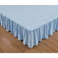 thumbnail image 3 of Sheets & Beyond Solid Microfiber 14" Bed Skirt, Queen, Blue, 3 of 4