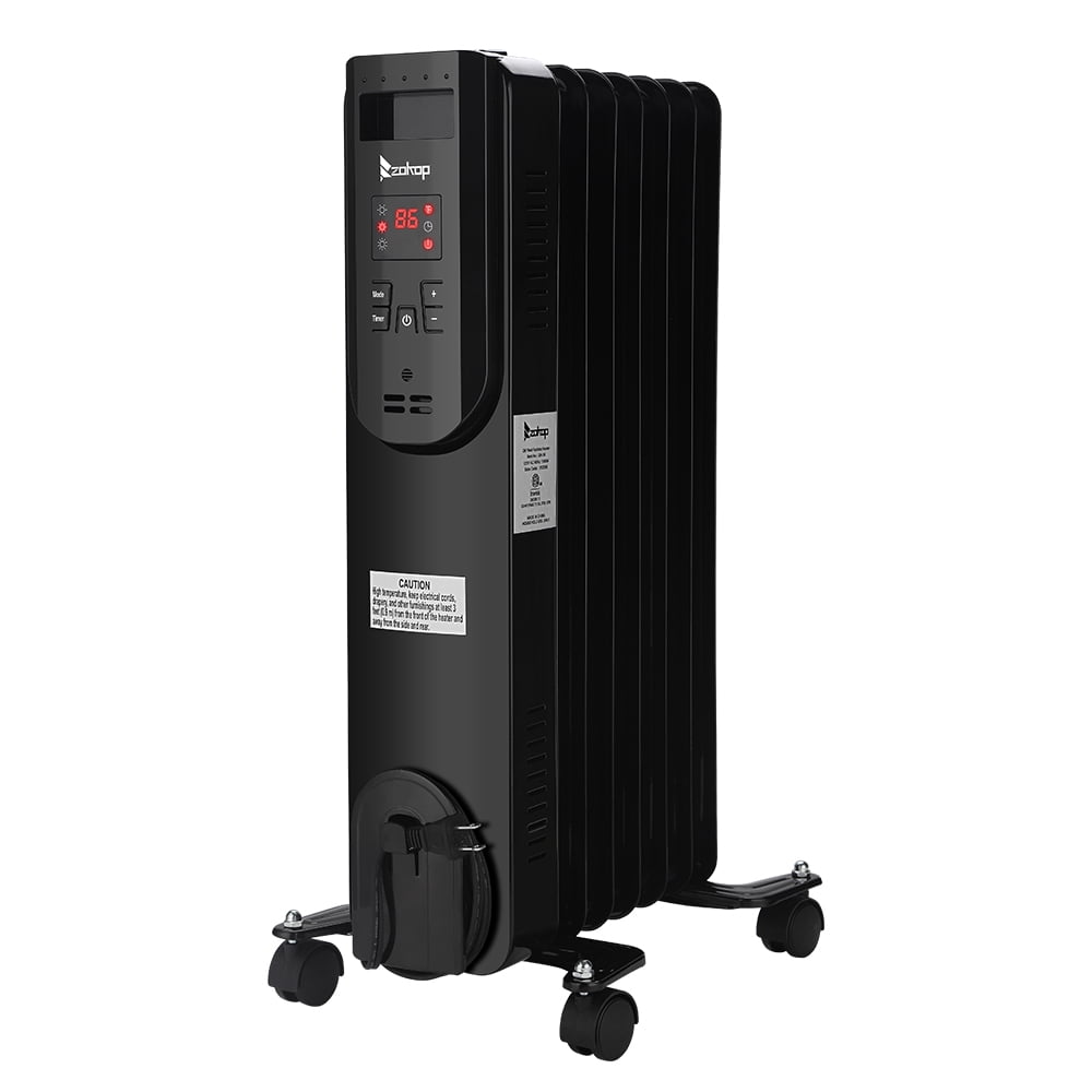 Topcobe OilFilled Radiator Space Heater, Quiet 1500W, Adjustable