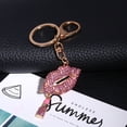 thumbnail image 3 of Lip Keychain Car Circle Key Rings Rhinestone Keychain Sexy Lipsticking Lip Key Chain Rhinestone Purse Charm Decoration, 3 of 5