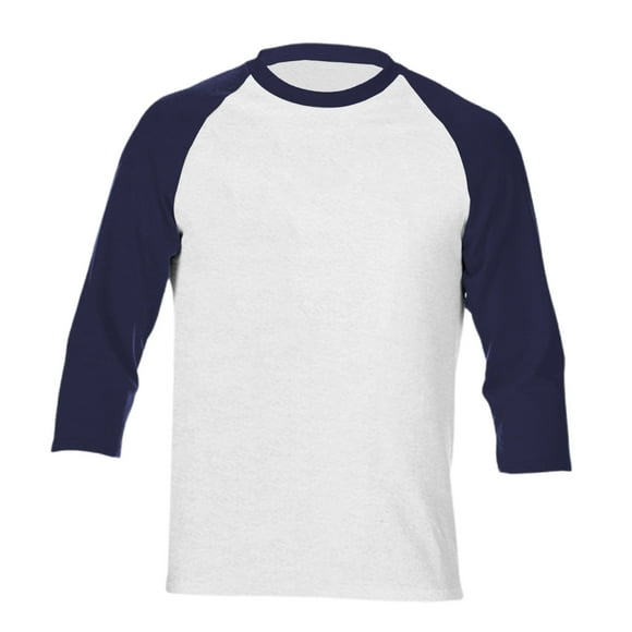 Men'S 3/4 Sleeve Baseball Shirt Casual Shirts Tee Raglan Men T Shirts Navy1 Xxl