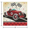 thumbnail image 2 of Creative Converting 345902 5 x 5 in. Vintage Race Car Beverage 1 by 4 Fold 2-Ply Tissue Napkins - 192 Count, 2 of 2