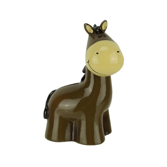 Brown Happy Horse Childrens Coin Bank
