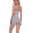 thumbnail image 5 of Defitshape Women's 2 Piece Pajama Set Lace Cami Shorts Lounge Set Valentines Day Soft Cool Fall Thin Summer Pj Set Grey X-Large, 5 of 5