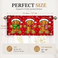 thumbnail image 4 of AshasdS Gingerbread Character Window Valance Christmas Curtain Valance Holiday Kitchen Window Treatment Decorative Decor, 4 of 5
