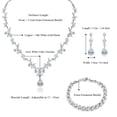 thumbnail image 2 of Set de joyas Hadskiss para mujer, boda, fiesta, novia, blanco, 2 of 5