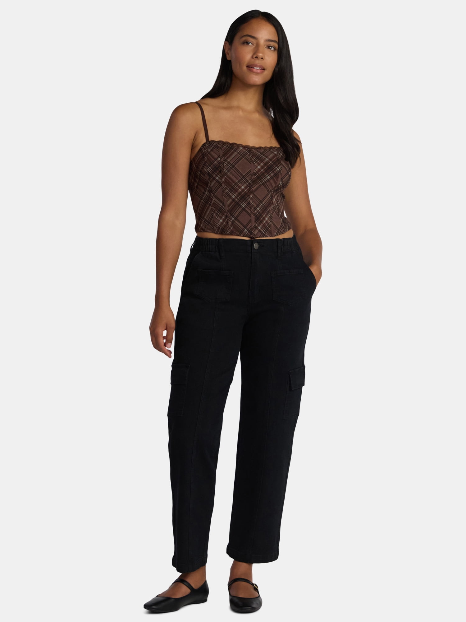Madden NYC Women’s Plaid Corset Top, Sizes XXS-2XL