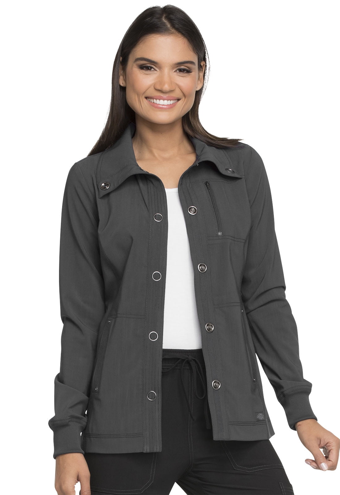 Dickies Advance Scrubs Warm Up Jacket for Women Snap Front DK345