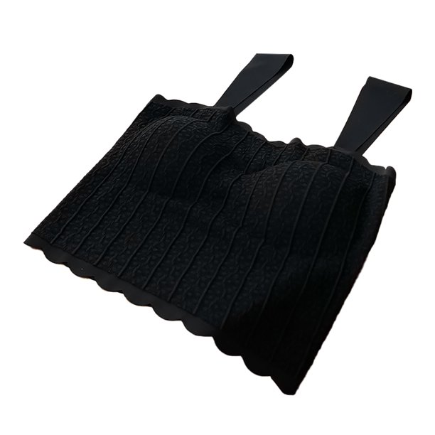 Camiseta sin mangas para mujer, camisola básica con tirantes anchos y encaje transpirable, corte entallado, sin costuras, acolchado en el pecho, color negro, talla libre (37,5-62,5 kg/82,7-137,8 lb)