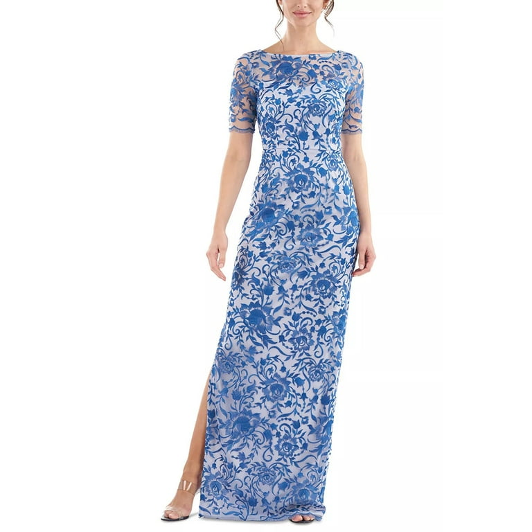 Js collections illusion yoke soutache gown hotsell