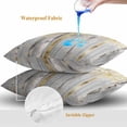 thumbnail image 4 of Throw Pillow Covers 20x20 Inch Set of 2, Golden Grey Tree Waterproof Outdoor Pillow Covers, Oil Painting Forest Abstract Art Decorative Cushion Pillowcases for Couch, Sofa, Bed, Garden, Patio, 4 of 9