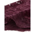 thumbnail image 6 of INSPIRE CHIC Women's Shrugs Floral Lace Cardigan 3/4 Sleeves Sheer Cover Up Top Burgundy M, 6 of 7