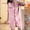 Pink, variant on Naittoop Women's Satin Pajamas Set Short Sleeve Button Shirt Silky Sleepwear with Shorts Set Summer Trendy Two Piece Nightwear
