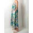 thumbnail image 3 of FAROOT Femmes Casual Été Longue Robe Cami Mode Imprimé Sans Manches Spaghetti Sangle Robe de Bal avec Poches, 3 of 6