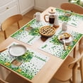 thumbnail image 5 of Happy St. Patrick's Day Placemats Set of 12, Watercolor Spring Green Lucky Shamrock Vase Non-Slip Place Mats Washable Table Mats for Kitchen Dining Table Decorations Indoor/Outdoor, 5 of 9