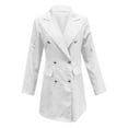 thumbnail image 3 of Brglopf Office Blazer Jacket Suit for Women Long Sleeve Double Breasted Blazer Open Front Lapel Collar Work Office Blazer Jacket with Pockets, 3 of 4