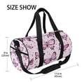 thumbnail image 4 of BZSMCE Bucket Sports Bag Creative Whimsical Pink Butterflies Pattern Casual Simple Bag, 4 of 6