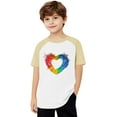 thumbnail image 3 of Raglan T-shirts for Kids 3-14 Years Boys Girls Summer Short Sleeve Casual Tshirts Crew Neck Base Tees (4 Years, Yellow 05), 3 of 6