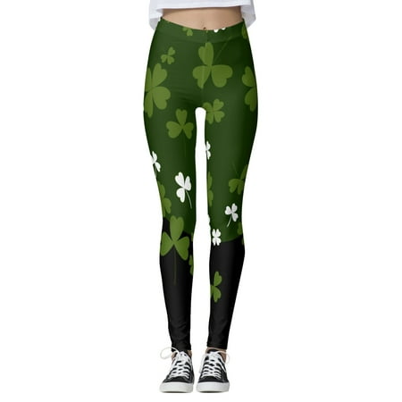 Women s Paddystripes Good Luck Womens Boy Briefs Underwear Cotton Green Pants Print Leggings Boot Cut Leggings Pants for Yoga Running Maternity Comfy Clothes Pilates Gym